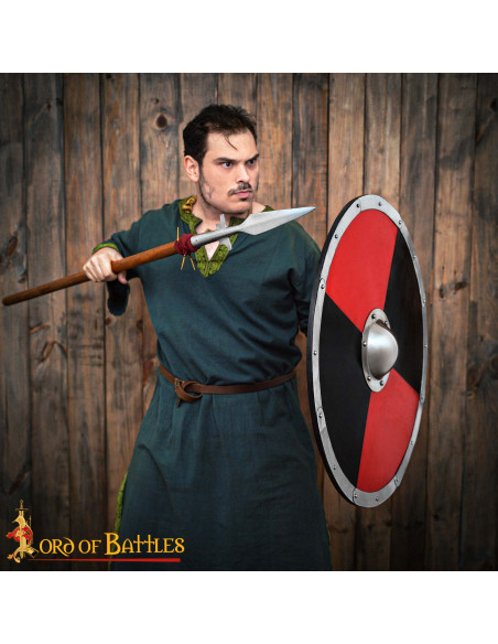 Escudo vikingue de combate em madeira...