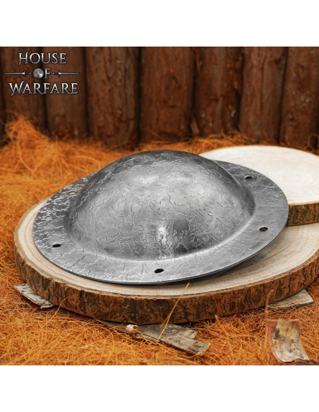 Umbo redondo em aço forjado à mão...