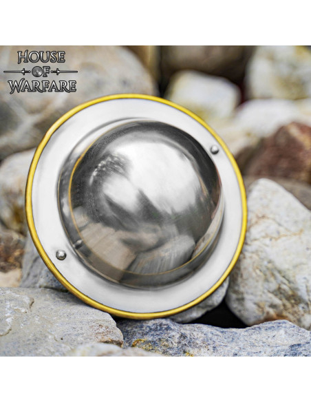 Broquel medieval pequeno em aço (17,5...