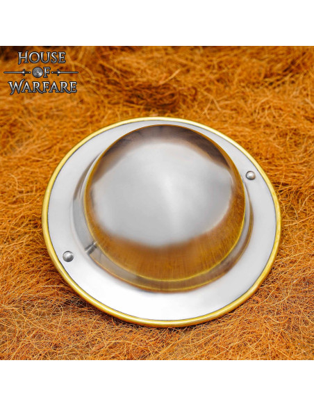 Broquel medieval pequeno em aço (17,5...