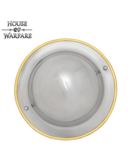 Broquel medieval pequeno em aço (17,5...