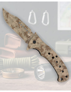 Faca tática Albainox acabamento camuflado (21,30 cm)