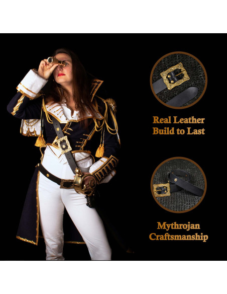 Cinto medieval renascentista, couro...