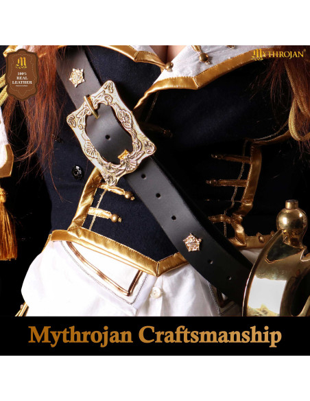 Cinto medieval renascentista, couro...