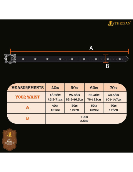 Cinto medieval renascentista, couro...
