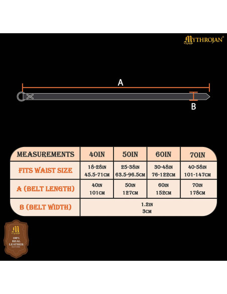 Cinto vikingue em couro com fivela,...