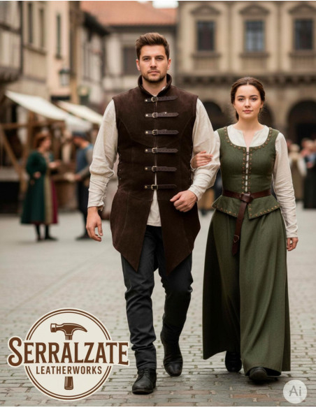 Colete medieval ajustável Arturo em...