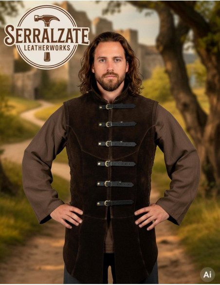 Colete medieval ajustável Arturo em...