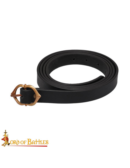 Cinto medieval em couro com fivela de...
