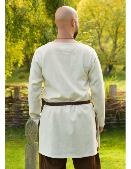 Túnica vikinga Bjane de lã natural,...