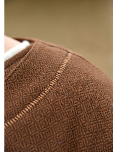 Abrigo Viking Autêntico de Lã Marrom...