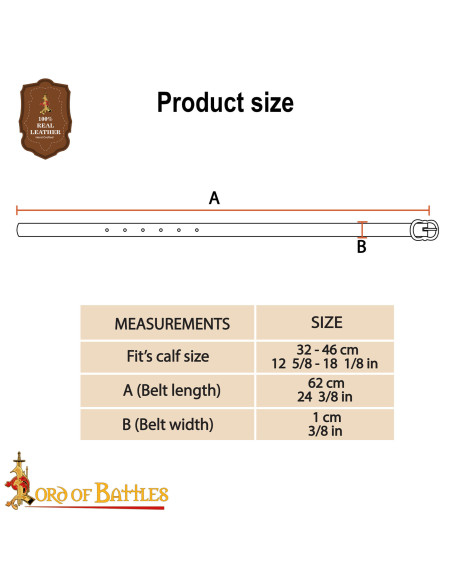 Jarretas medievais em couro preto...