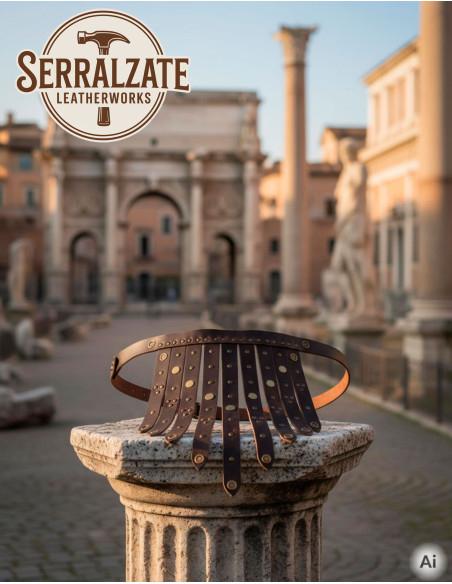 Cinturão legionário romano de couro,...