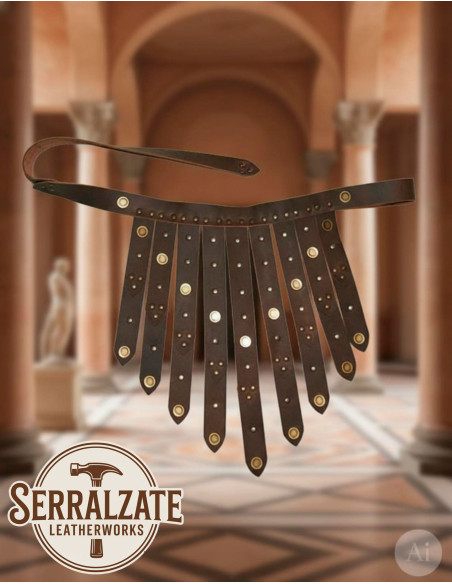 Cinturão legionário romano de couro,...