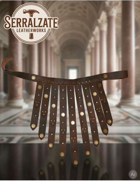 Cinturão legionário romano de couro,...