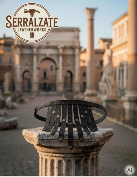 Cinto legionário romano de couro, preto