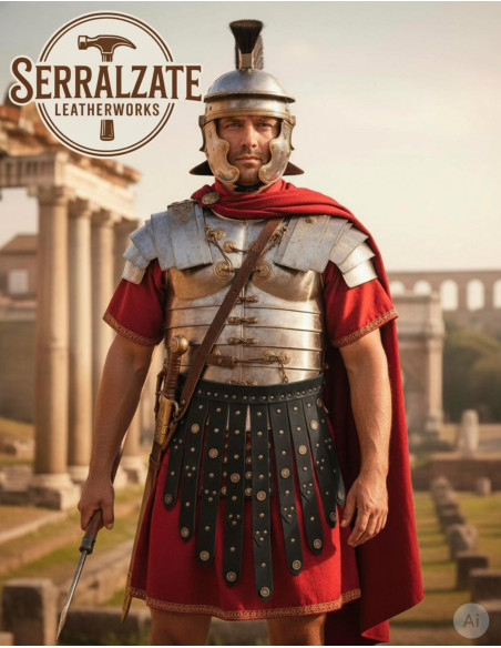 Cinto legionário romano de couro, preto