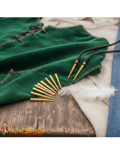 Conjunto de 10 ponteiros medievais em latão para cordões