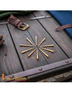 Conjunto de 100 terminais medievais em latão para cordões 2