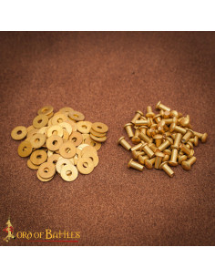 Conjunto de 50 rebites de cabeça de cogumelo redondos em...