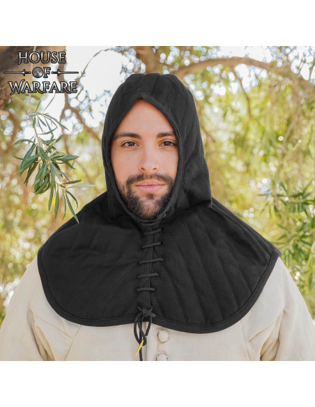 Gugel medieval acolchoado em algodão,...