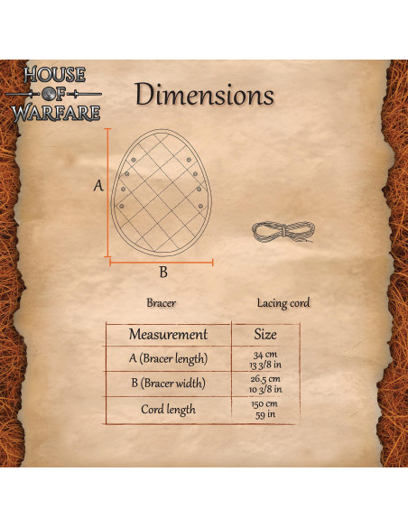 Braçadeiras medievais acolchoadas de...