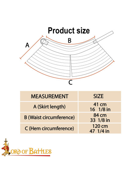 Saia medieval acolchoada em algodão,...