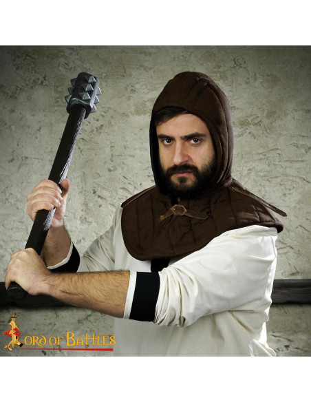 Gugel medieval acolchoado em algodão,...