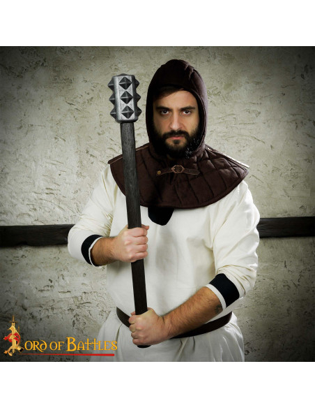 Gugel medieval acolchoado em algodão,...