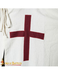 Capa medieval Cruzado Teutônico século XIII, cor natural 2