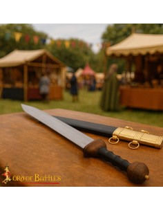 Gladius Romana decorativa detalhes em latão, com bainha