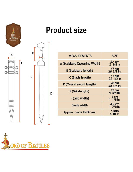 Gládio Romano Pompei decorativo...