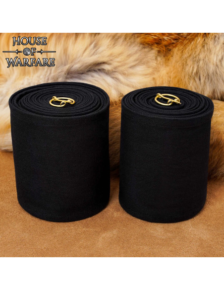 Winingas medievais em algodão preto,...