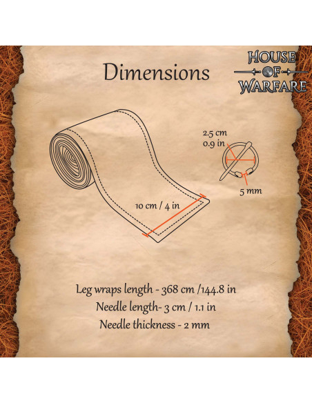 Winingas medievais em algodão preto,...