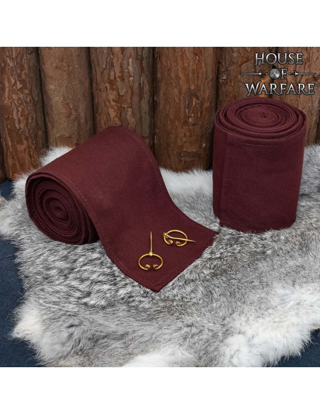 Winingas medievais em algodão marrom,...