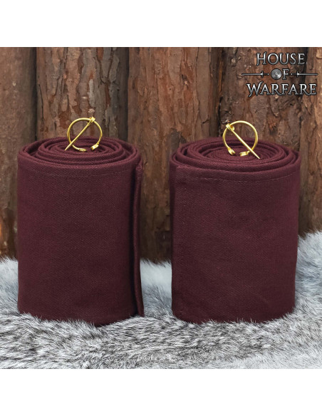 Winingas medievais em algodão marrom,...