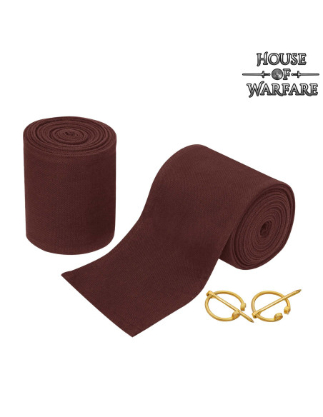 Winingas medievais em algodão marrom,...