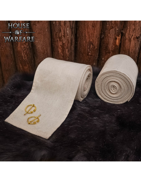 Winingas medievais em algodão branco...