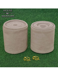 Winingas medievais em algodão branco natural, com fivelas... 2