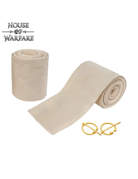 Winingas medievais em algodão branco...