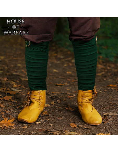 Winingas medievais em algodão verde,...