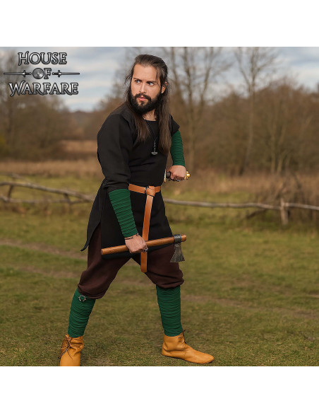 Winingas medievais em algodão verde,...