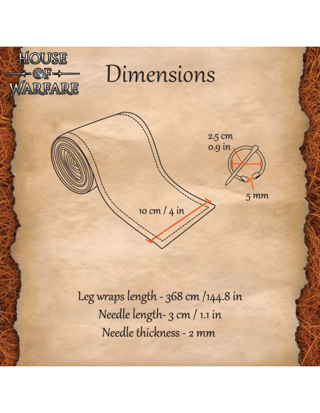 Winingas medievais em algodão verde,...