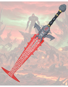 Espada ornamental inspirada na Crucible de Doom, fibra de...