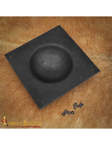 Umbo quadrado em aço escurecido para...