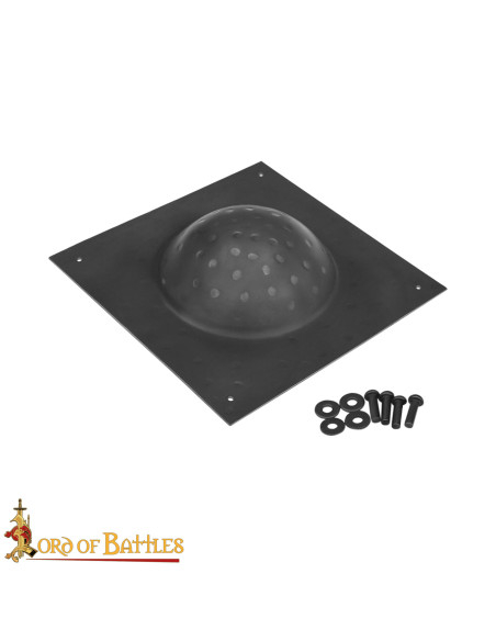 Umbo quadrado em aço escurecido para...