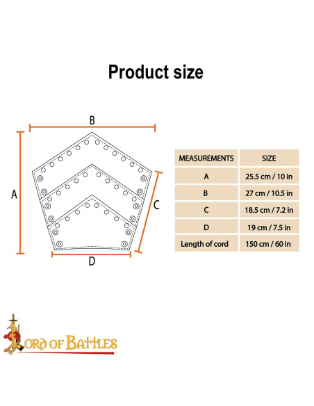Braçadeiras medievais em couro preto,...