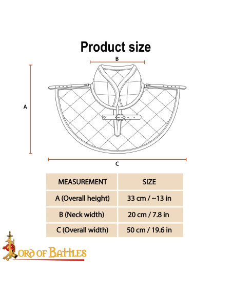 Gorget medieval acolchoado em...