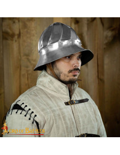 Capacete medieval Burgundiano século XV, com forro de couro 2