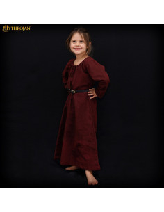 Vestido medieval para menina modelo Doncella, cor marrom